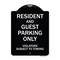 Signmission Designer Series-Resident And Guest Parking Only Violators Subject To Towing, 24" x 18", BW-1824-9898 A-DES-BW-1824-9898 - alternate 1